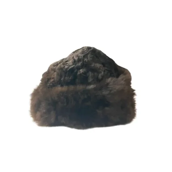 Baby Alpaca Fur Hat Brown Russian Style Winter Luxury Made in Peru